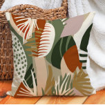 Coussin Sable de rouille vert olive Brown Tropical Abstrai<br><div class="desc">Tons terre vert olive,  rouille,  brun,  bronzé et sable neutre tropicale feuilles abstrait décorateur maison jettent des oreillers. Contactez-moi pour obtenir de l'aide sur les personnalisations ou pour demander une correspondance ou une coordination supplémentaire des produits Zazzle.</div>