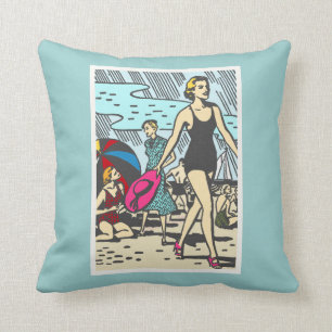 Coussin sable et plage_image vintage VINTAGE MODE STYLE
