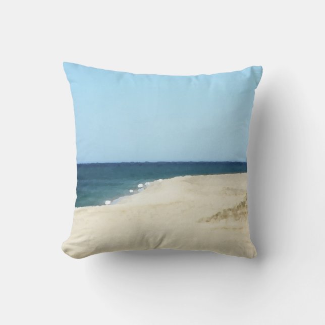 Coussin Sable, mer, et ciel sur Cape Cod (Recto)
