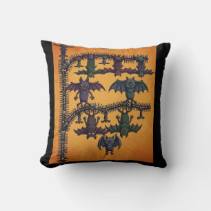 Coussin Sac à main Halloween Chauves-souris entrelacées go