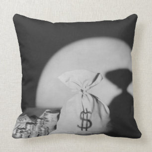 Coussin Sac d'argent
