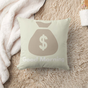 Coussin Sac d'argent Citation Motivation Minimaliste Accen
