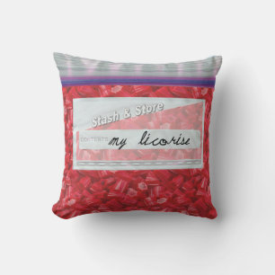 Coussin Sac de bonbon rouge réglisse Jeu décoratif oreille