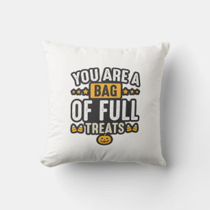 Coussin Sac de friandises d'Halloween Dessin vectoriel vin