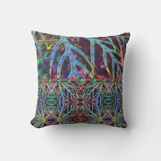 Coussin Sac de soirée Feuille perlé (Recto)