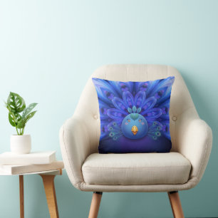 Coussin Sac fourre-tout mandala paon électrique violet et 
