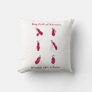 Coussin Sac plein d'examens amusant Golf Lover cadeau