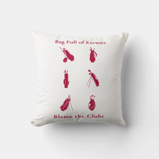 Coussin Sac plein d'examens amusant Golf Lover cadeau (Recto)