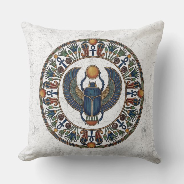 Coussin Sacred Scarab of Khepri: Symbol of Rebirth (Recto)