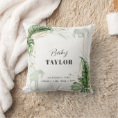 Coussin Safari aquarelle girafe éléphant Baby Shower (Couverture)