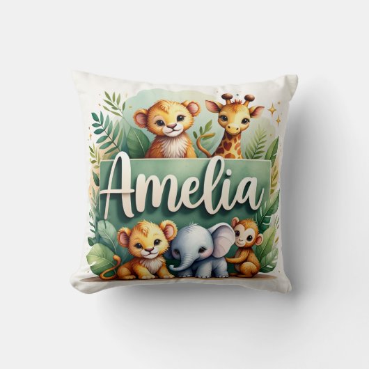 Coussin Safari Aventure Amelia Jeu d'oreiller (Recto)