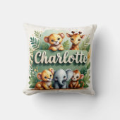 Coussin Safari aventure Charlotte Jetez l'oreiller (Recto)