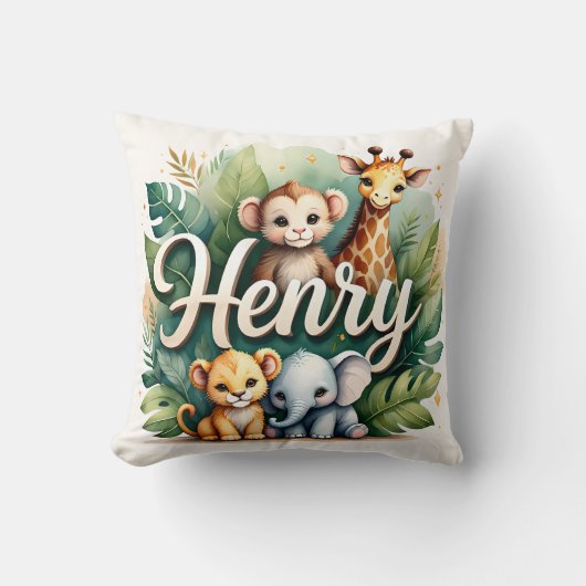 Coussin Safari aventure Henry Throw Pillow (Recto)