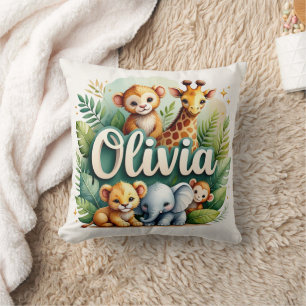 Coussin Safari aventure Olivia Jeu d'oreiller