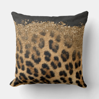 Coussin Safari Chic : Texture de peau animale Jeter des or