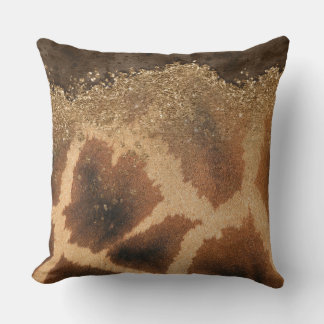 Coussin Safari Chic : Texture de peau animale Jeter des or