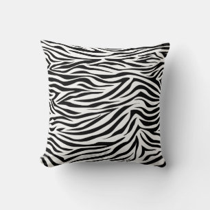 Coussin Safari noir Zebra