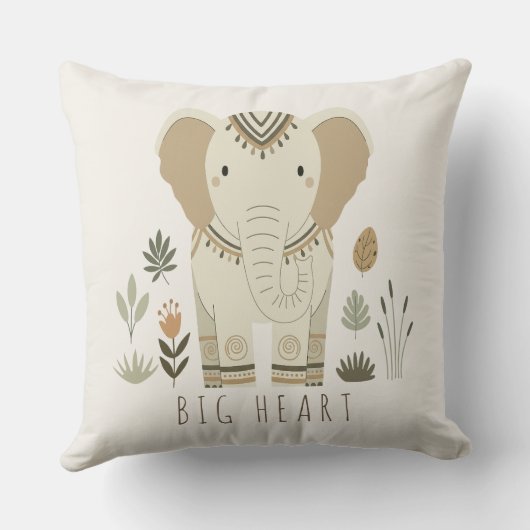 Coussin Safari Portrait Elephant Ivory ID1264 (Verso)