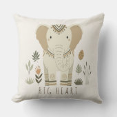 Coussin Safari Portrait Elephant Ivory ID1264 (Recto)