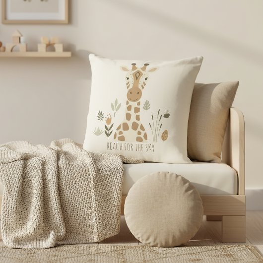 Coussin Safari Portrait Giraffe Ivory ID1264