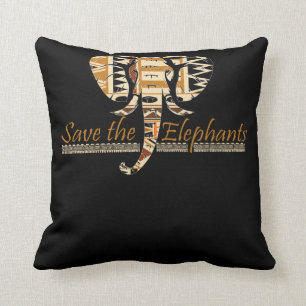 Coussin Safari Wild African Animal Elephant Lover