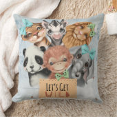 Coussin Safari wildone bébé bleu (Couverture)
