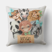 Coussin Safari wildone bébé bleu (Verso)