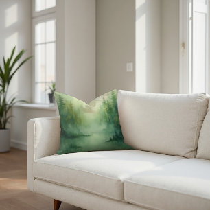 Coussin Sage Abstrait - biologique moderne