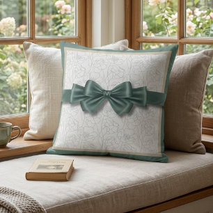 Coussin Sage Calme Sable Neutre Décor Arc Croquet