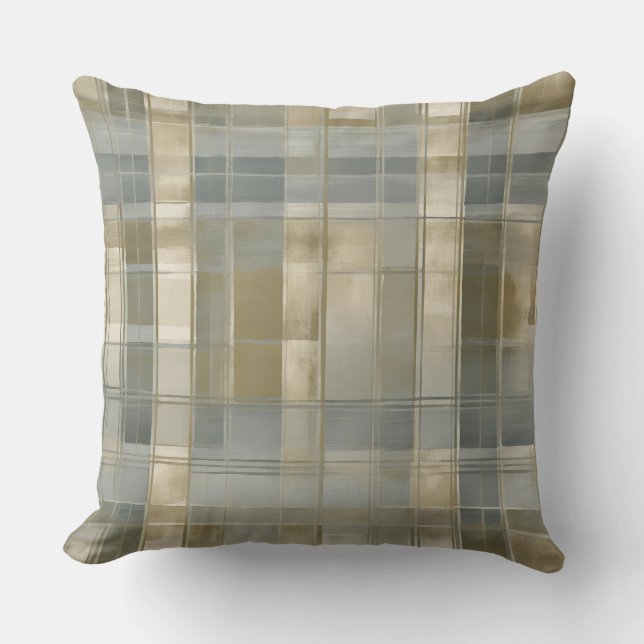 Coussin Sage Dusty Bleu Moderne Agritourisme Plaid (Recto)