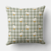 Coussin Sage Green Gingham Goose Buffalo Check Nursery (Verso)