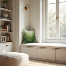 Sage Green Voile Moss Abstrait - Bio moderne