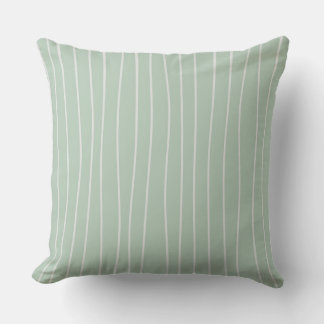 Coussin Sage Green & White Hand Fabriqué à la main