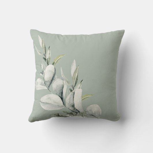 Coussin Sage Greenery Bois Forêt Animaux Baby Nursery (Verso)