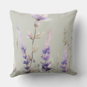 Coussin Sage & Lavender Floral Mariage Personnalisé (Verso)