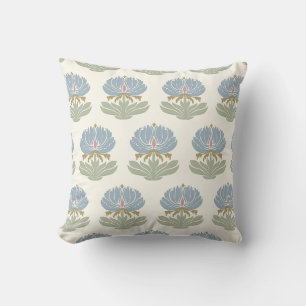 Coussin Sage vert bleu poussiéreux Florales Classiques sur