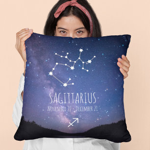 Coussin Saggitarius   Constellation Zodiaque personnalisée