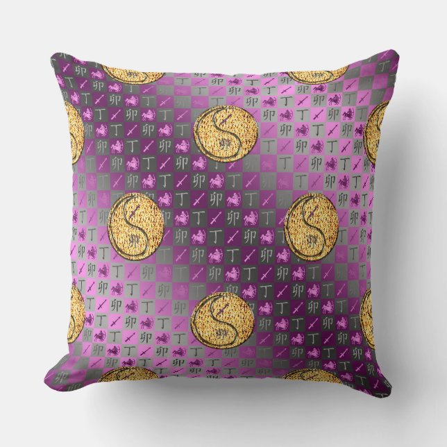 Coussin Sagittaire & Lapin de Feu (Recto)
