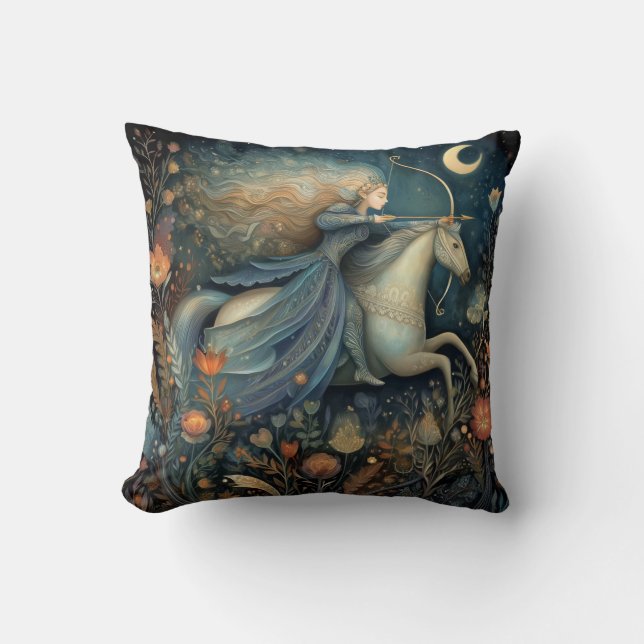 Coussin Sagittaire Zodiaque Astrologie Céleste Anniversair (Recto)