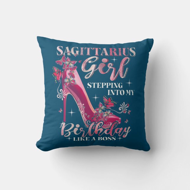 Coussin Sagittarius Girl Entrant Dans Mon Anniversaire Com (Recto)