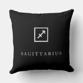 Coussin Sagittarius – Minimalist Zodiac Decorative Pillow (Verso)