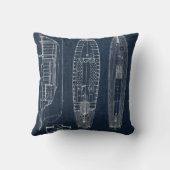 Coussin Sailboat Blueprints (Verso)