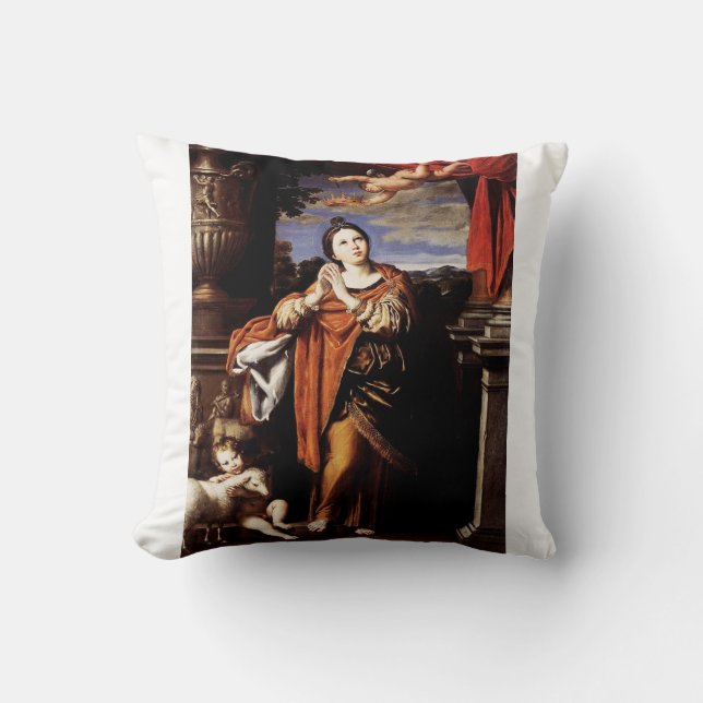 Coussin Saint Agnes par Domenico Zampieri (Recto)
