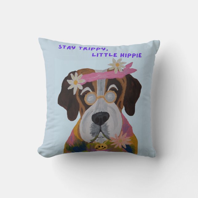 Coussin Saint Bernard Hippie (Recto)