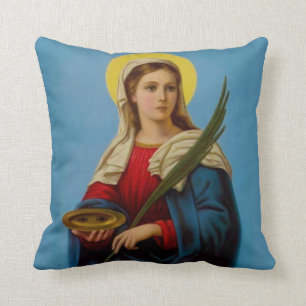 Coussin Saint catholique de St Lucy des yeux