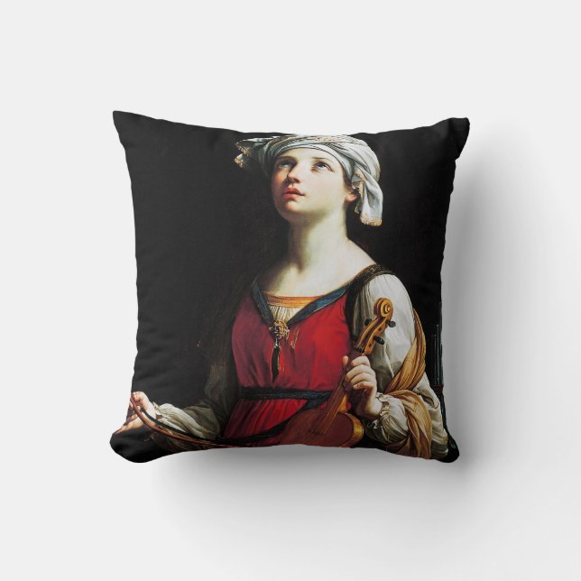 Coussin Saint Cecilia (St. Cecilia), Guido Reni (Recto)