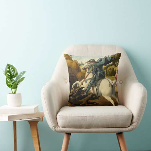 Coussin Saint George et le Dragon, 1506 par Raphael (Chaise)