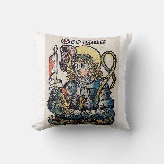 Coussin Saint Georges de la Chronique de Nuremberg (Recto)