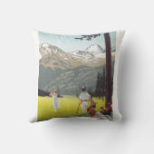 Coussin Saint Moritz par Emil Cardinaux (Verso)