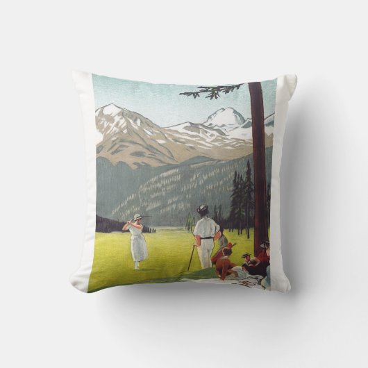 Coussin Saint Moritz par Emil Cardinaux (Recto)